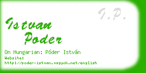 istvan poder business card