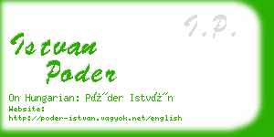 istvan poder business card